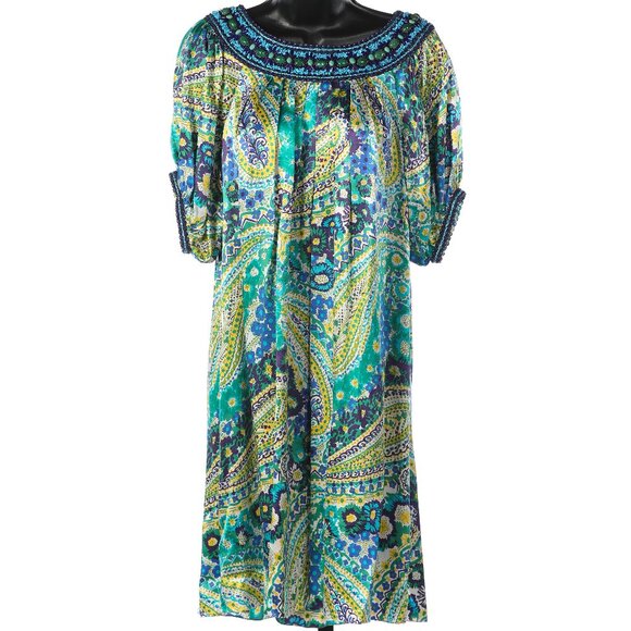 Andrew GN Silk Short Sleeve Mini Dress - Picture 1 of 4